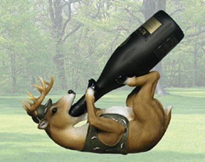 DED25802 Party Stage Deer Wine Bottle Holder